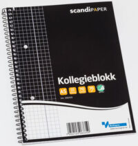 Kollegieblokk A5 70g ruter 70 blad 5 stk