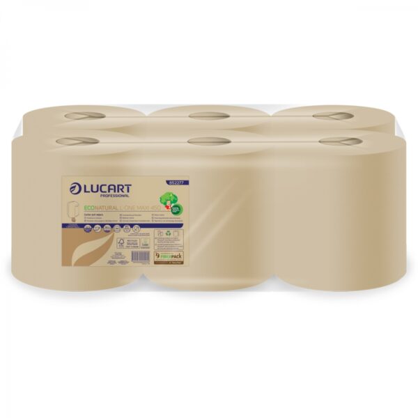 Lucart Eco Natural<br> midi tørkerull  <br>450m <br>6 stk