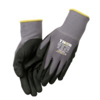 Arbeidshanske THOR flex <br/> polyester/nitril, lycra overhånd