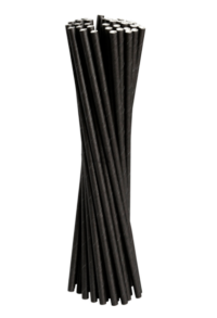 Sugerør<br>Sort, 12cm